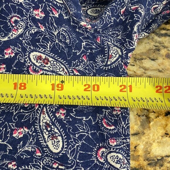Billabong Boho Paisley Print Long Sleeve Tie Neck Tunic Top - Picture 8 of 9